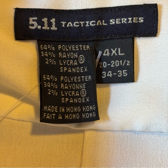 5.11 Tactical Shirt 4XL White Police Combat Casual Button Down Patrol Uniform - Picture 7 of 11